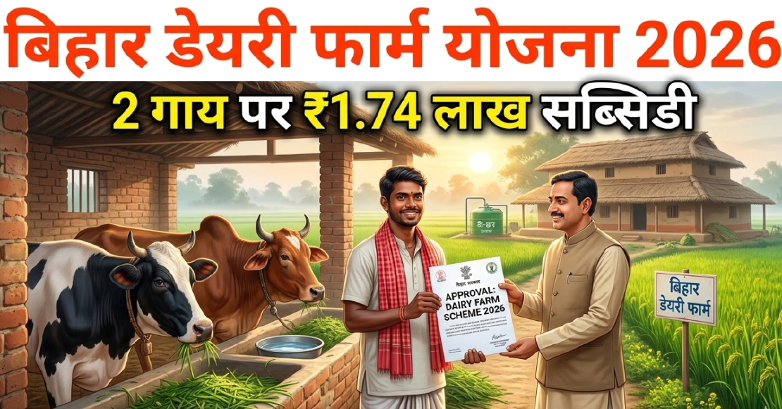 बिहार डेयरी फार्म योजना 2026: बिना पैसा लगाए डेयरी बिजनेस का मौका