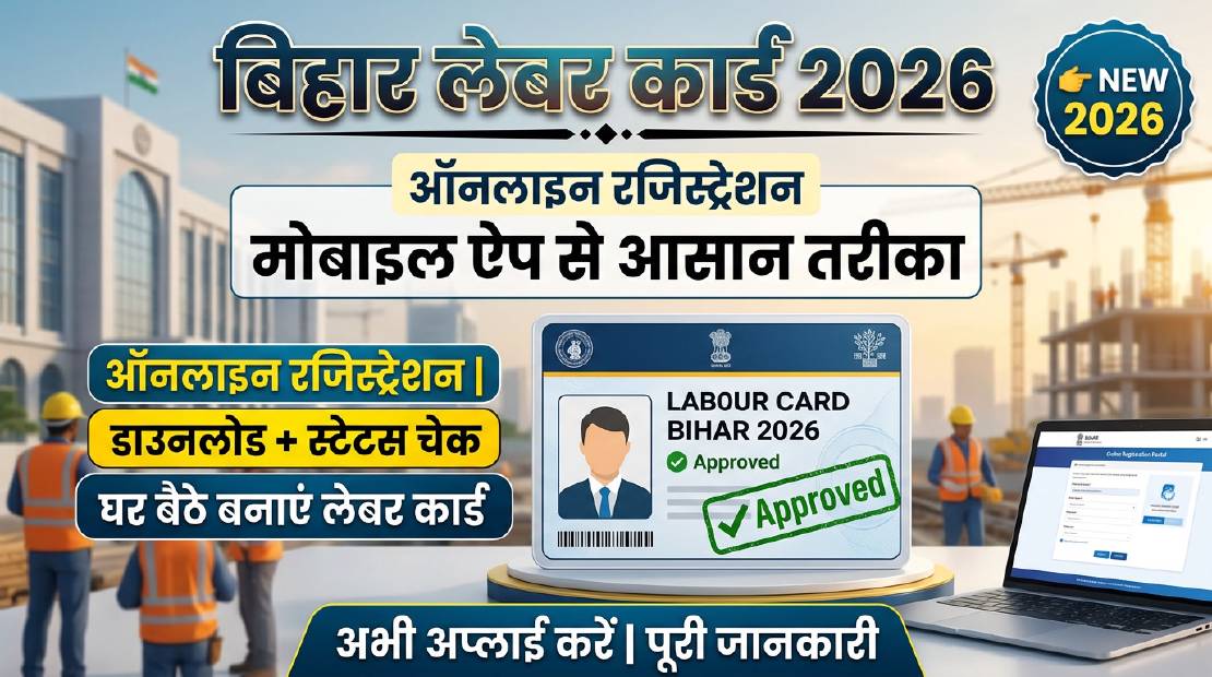 Bihar Labour Card Online Apply 2026: लेबर कार्ड रजिस्ट्रेशन, डाउनलोड और स्टेटस चेक