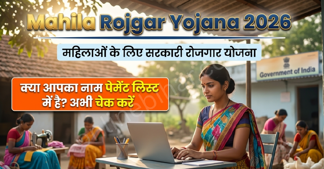 Mahila Rojgar Yojana 2026: ऑनलाइन आवेदन, पात्रता, पेमेंट लिस्ट और स्टेटस चेक
